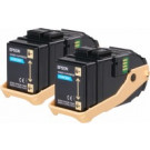 Toner epson [S050608] 2 pack cyan oryginalny