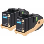 Toner epson [S050608] 2 pack cyan oryginalny