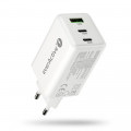 Ładowarka sieciowa everActive GaN SC-655Q z gniazdem USB oraz 2x USB-C PD PPS QC4+ 65W 