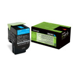 Toner Lexmark [80C2XC0] cyan oryginalny